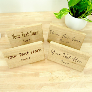  Solid Oak Personalised Sign 20cm