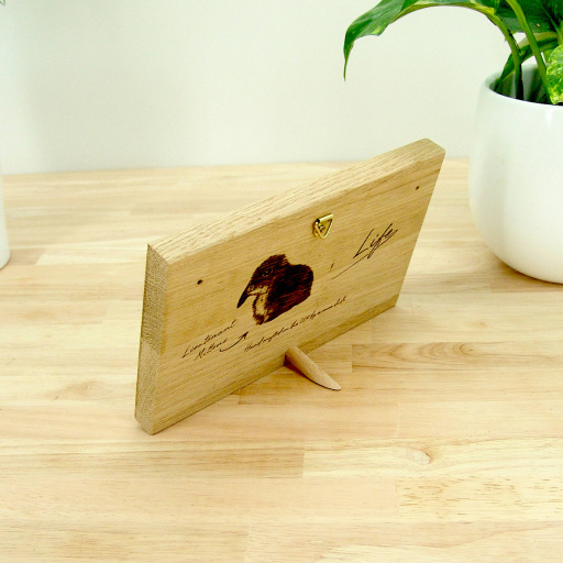  Solid Oak Personalised Sign 20cm