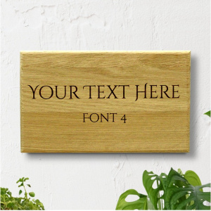  Solid Oak Personalised Sign 20cm