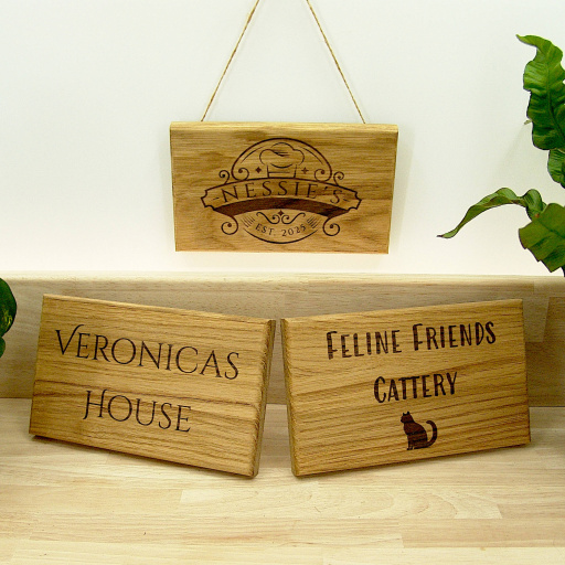  Solid Oak Personalised Sign | 20cm Oiled