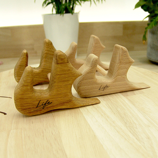 Personalised Wedding Gift Chopping Board - Oak Hearts