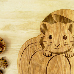Mouse & Pumpkin Oak Chopping Board
