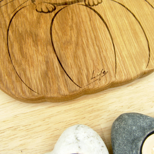 Mouse & Pumpkin Oak Chopping Board