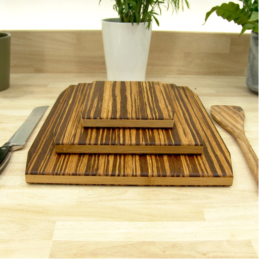 Set of 3 - Signature Life Chopping Board - Tiger Bamboo
