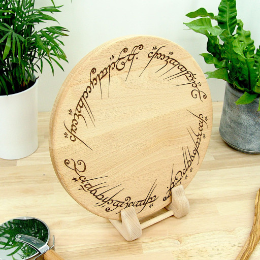 Lord of the Rings Chopping Board - Beech Large 30cm - Ring of Power
