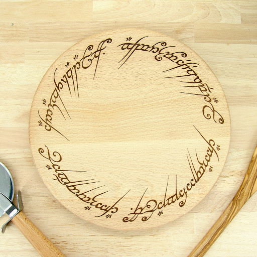 Lord of the Rings Chopping Board - Beech Large 30cm - Ring of Power