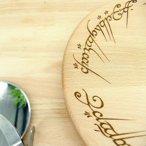 Lord of the Rings Chopping Board - Beech Large 30cm - Ring of Power