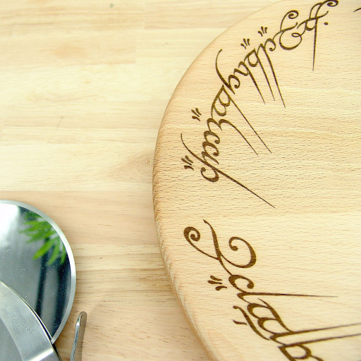 Lord of the Rings Chopping Board - Beech Large 30cm - Ring of Power