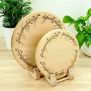 Lord of the Rings Chopping Board Set - Beech - Ring of Power