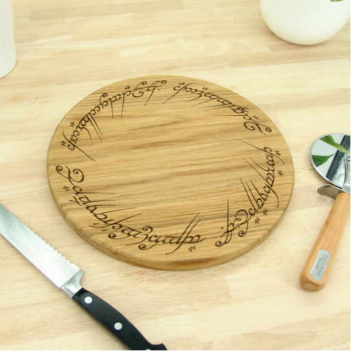 Lord of the Rings Chopping Board - Oak Large 30cm - Ring of Power