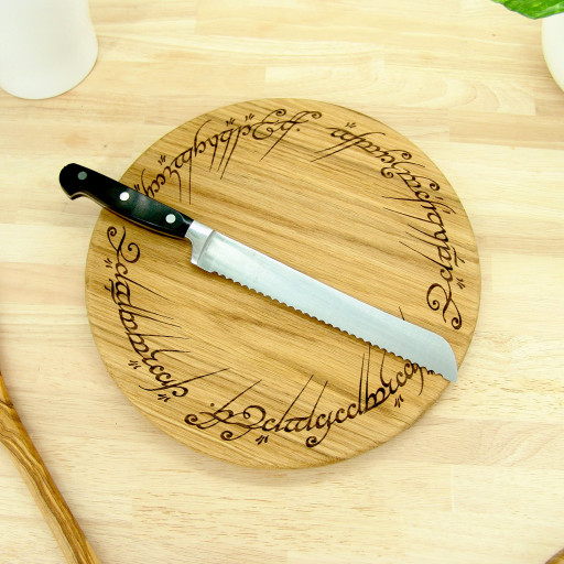 Lord of the Rings Chopping Board - Oak Large 30cm - Ring of Power