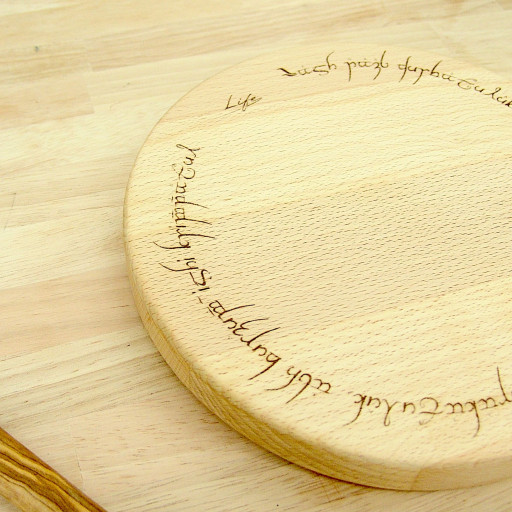 Lord of the Rings Chopping Board Set - Beech - Ring of Power