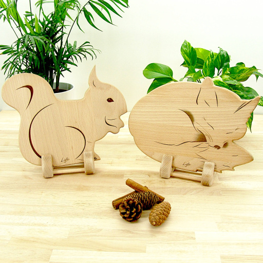 Fox Chopping Board - Beech