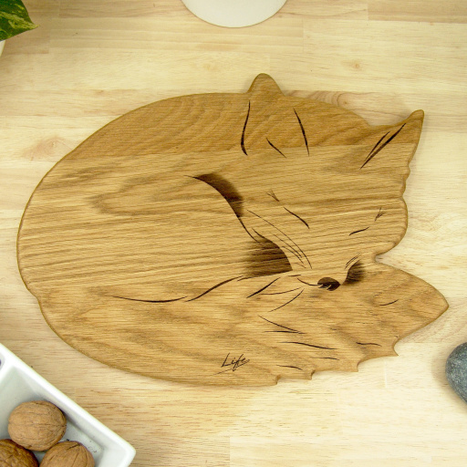 Fox Chopping Board - Oak