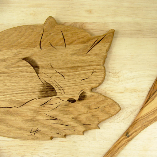 Fox Chopping Board - Oak
