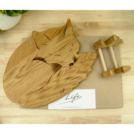 Fox Chopping Board - Oak