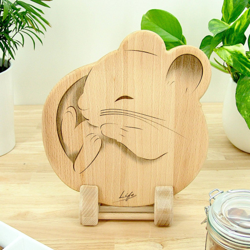 Sleepy Dormouse Chopping Board - Beech