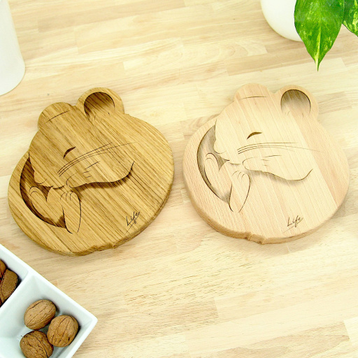 Sleepy Dormouse Chopping Board - Beech