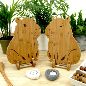 Capybara Chopping Board – Handmade Bamboo Cutting Board