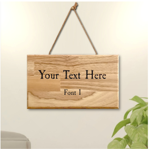 Personalised Sign 20cm - Hardwood, String Hanger