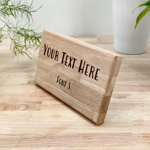 Personalised Sign 20cm - Hardwood, String Hanger