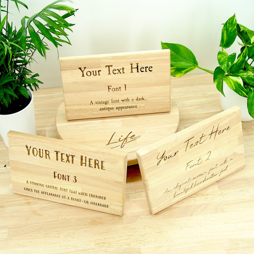 Large Personalised Sign 30cm - Hevea Hardwood, String Hanger