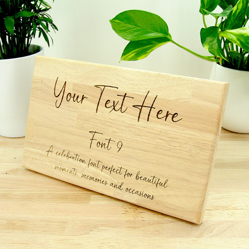 Large Personalised Sign 30cm - Hevea Hardwood, String Hanger